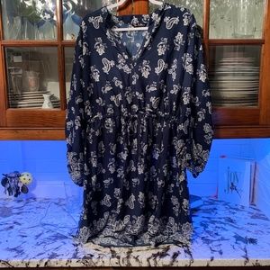 Time to Bloom plus size tie‎ waist dress. Worn 2x